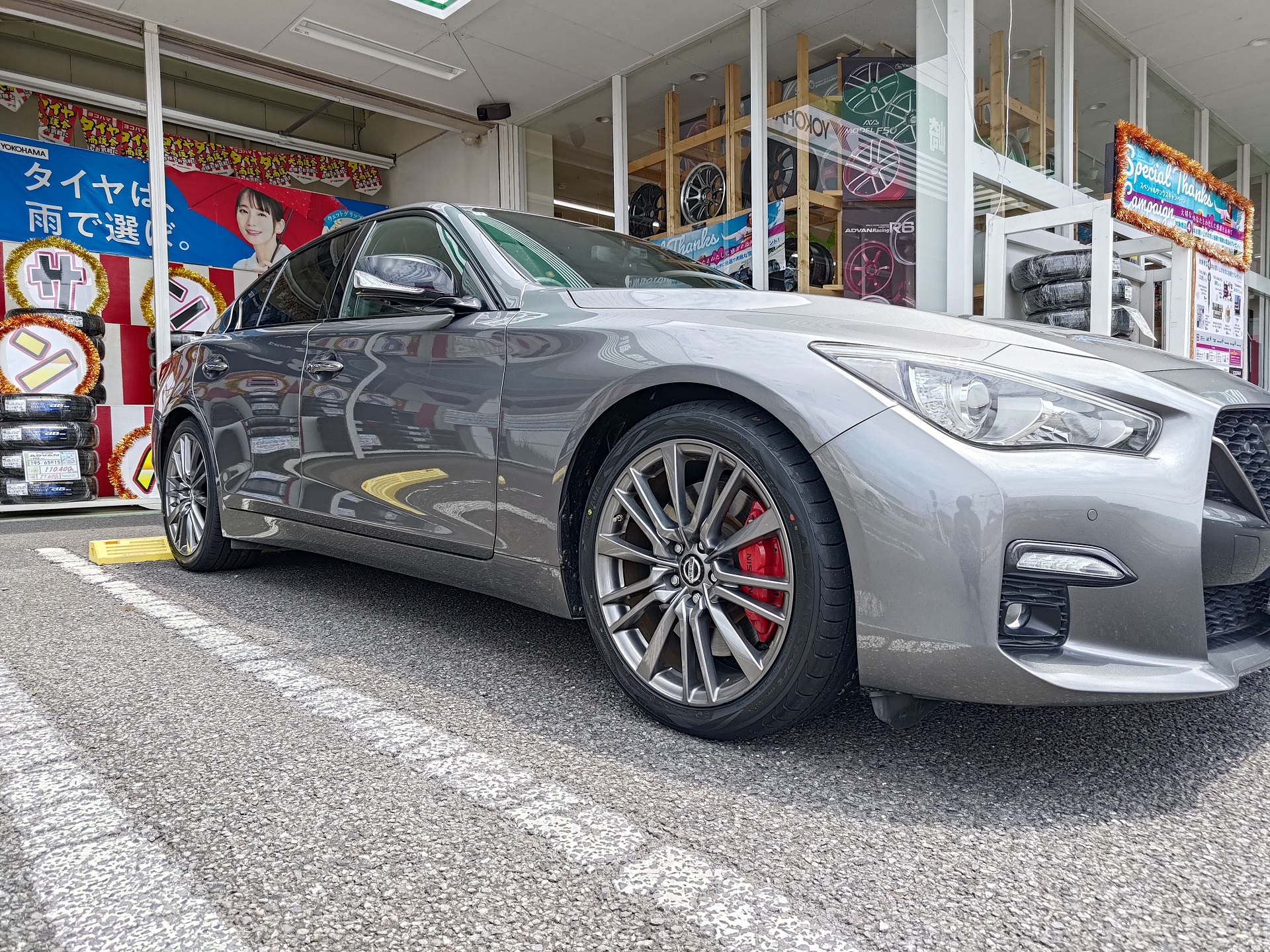 スカイライン400R夏タイヤ交換