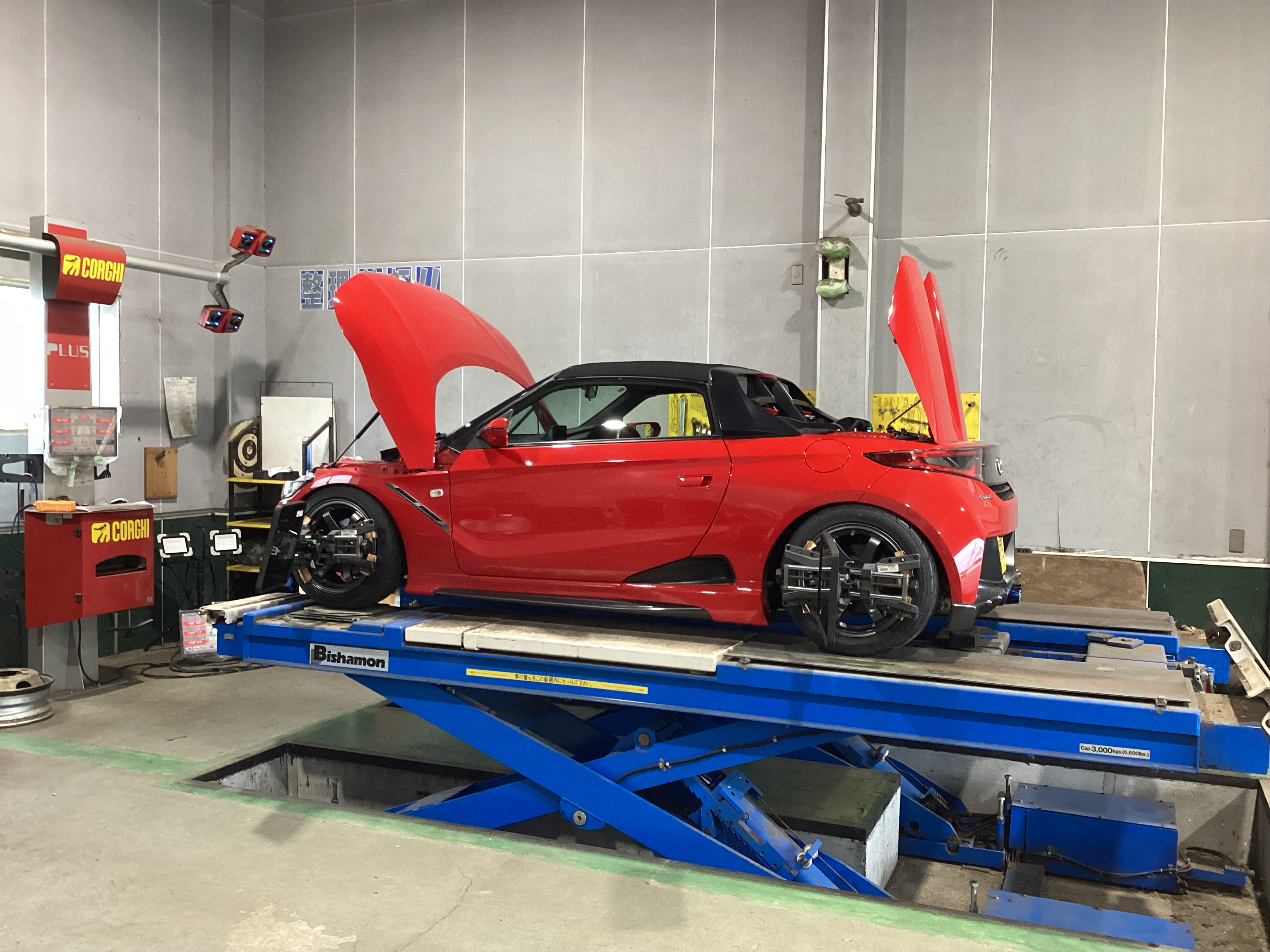 S660無限仕様のアライメント調整