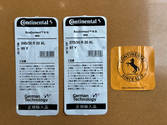 Continental EcoContact TM 6  Q MO 245/35 R 20 XL 95 Y  275/30 R  20 97 Y！